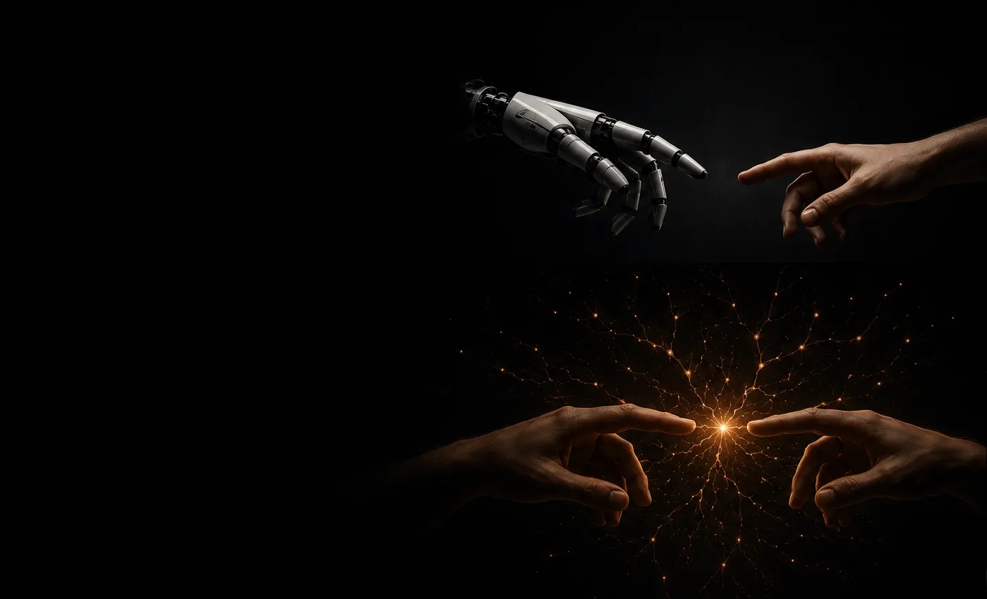 Conceptvisualisatie van machine learning dat mogelijke raakvlakken zoekt tussen vrijwillig gekozen interesses.